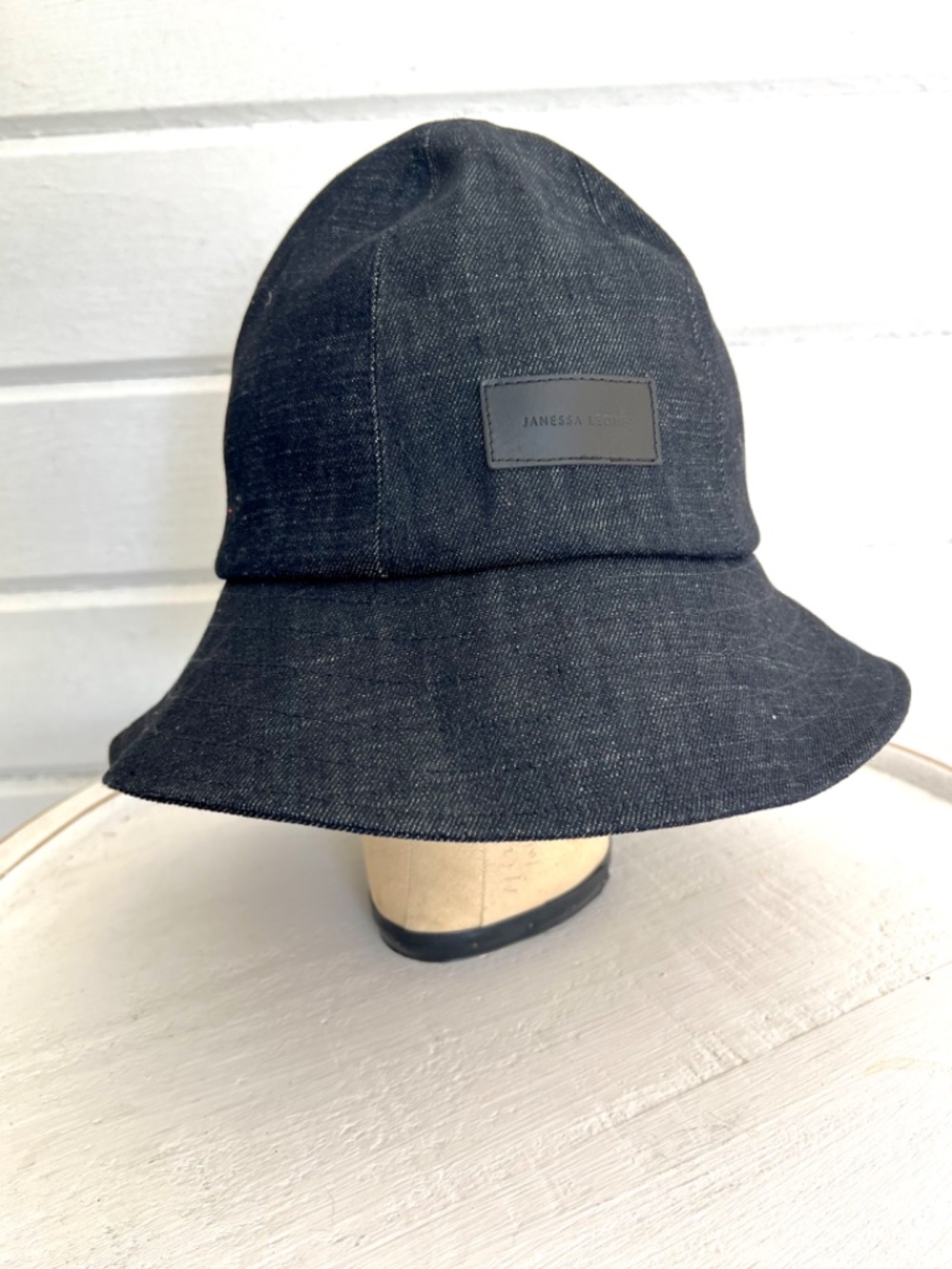 Janessa Leone Black Denim Bucket Hat